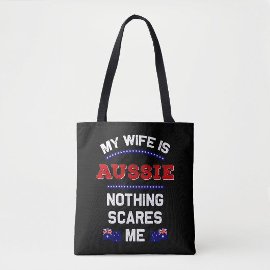 My Wife is Aussie Down Under Monarchy Australian Tote Bag (Voorkant)