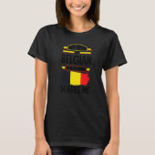 My Wife Is Belgian Nothing Scares Me Belgium Belgi T-shirt (Voorkant)