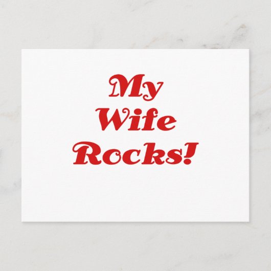 My Wife Rocks Briefkaart (Voorkant)