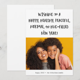 My Wish for 2022 | Photo Black Text Happy New Year Feestdagenkaart