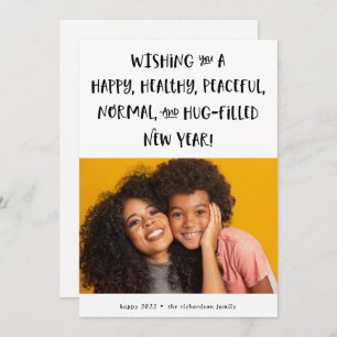 My Wish for 2022   Photo Black Text Happy New Year Feestdagenkaart