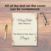 My Word Of The Year Is Prayer Floral Planner