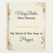 My Word Of The Year Is Prayer Floral Planner (Voorkant)