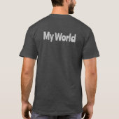 "My World" Aangepaste tekst Houtskool Heather Basi T-shirt (Achterkant)
