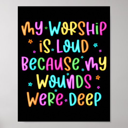 My Worship Is Loud Because My Wounds Were Deep Chr Poster (Voorkant)