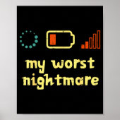 My Worst Low Wifi Signal Funny Gamer Men Boys Kids Poster (Voorkant)