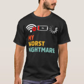 My Worst Nightmare Low Battery No WiFi Loading T-shirt (Voorkant)