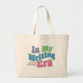 My Writing Era Leuke Auteur Slogan Grote Tote Bag (Voorkant)