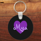 Mya in Paars Sleutelhanger (Voorkant)