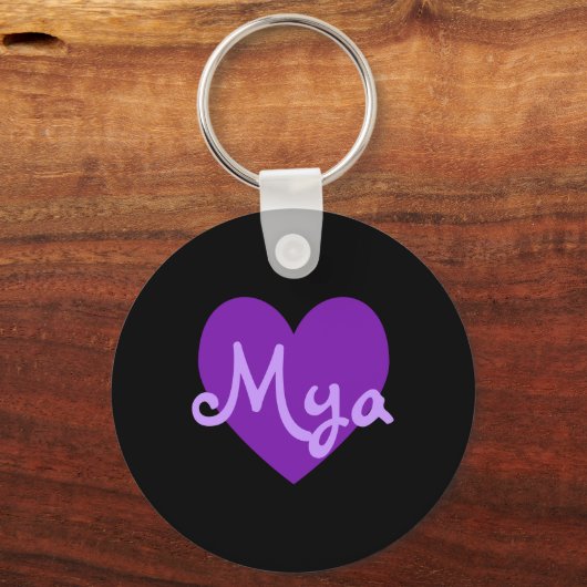 Mya in Paars Sleutelhanger (Voorkant)