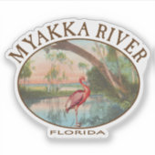 Myakka River Florida met Roseate Spoonbill Sticker (Voorkant)