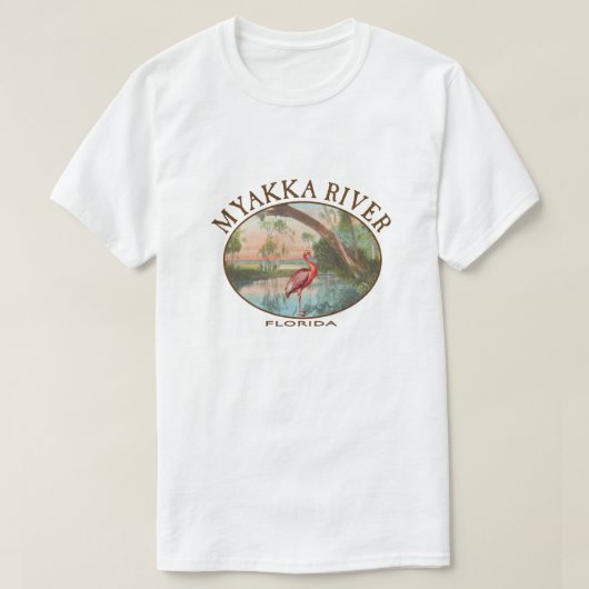 Myakka River Florida met Roseate Spoonbill T-shirt (Design voorkant)