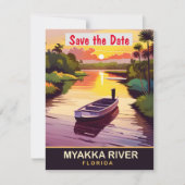 Myakka River, Florida, Reizen Briefkaart, Save The Date (Voorkant)