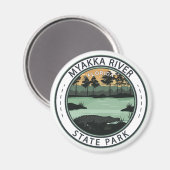 Myakka River State Park Florida Badge Magneet (Voorkant / Achterkant)