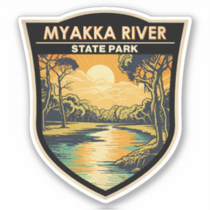 Myakka River State Park Florida Travel Art Vintage Sticker