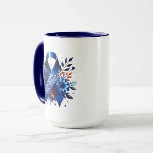 Myalgische encefalomyelitis ME/CFS-bewustzijnslint Mok (Voorkant links)