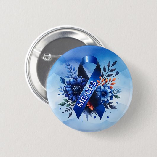 Myalgische encefalomyelitis ME/CFS-bewustzijnslint Ronde Button 5,7 Cm (Voorkant /achterkant)