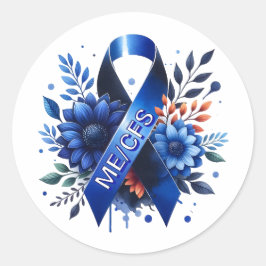 Myalgische encefalomyelitis ME/CFS-bewustzijnslint Ronde Sticker