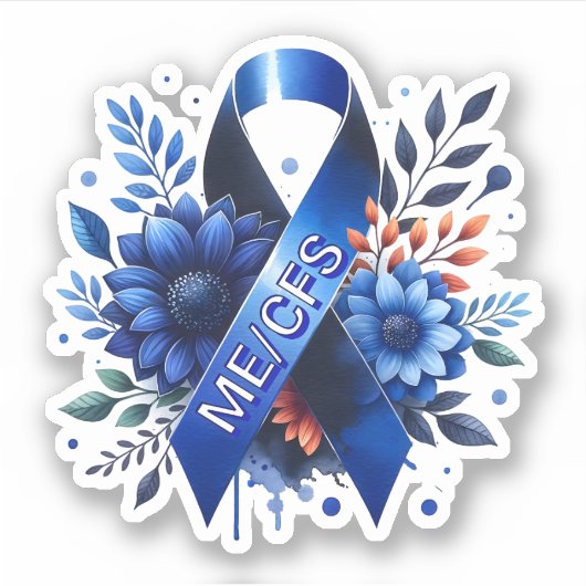 Myalgische encefalomyelitis ME/CFS-bewustzijnslint Sticker (Voorkant)