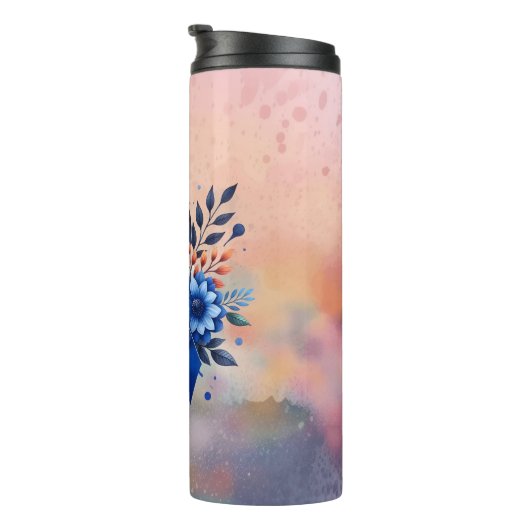 Myalgische encefalomyelitis ME/CFS-bewustzijnslint Thermosbeker (Geroteerd rechts)