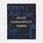 Myalgische encefalomyelitis Warrior deken (Voorkant)