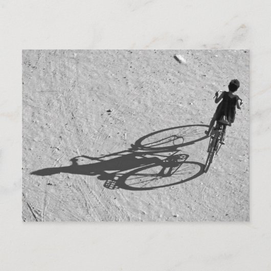 Myamar, Bagan, Young boy die een enorme fiets heef Briefkaart (Voorkant)