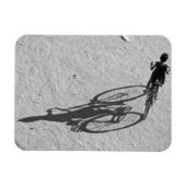 Myamar, Bagan, Young boy die een enorme fiets heef Magneet (Horizontaal)