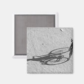 Myamar, Bagan, Young boy die een enorme fiets heef Magneet (Voorkant / Achterkant)