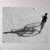 Myamar, Bagan, Young boy die een enorme fiets heef Poster (Voorkant)