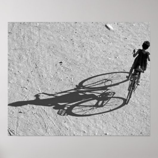 Myamar, Bagan, Young boy die een enorme fiets heef Poster (Voorkant)