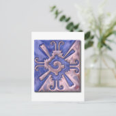 Myan Hunab Ku-glass Briefkaart (Staand voorkant)