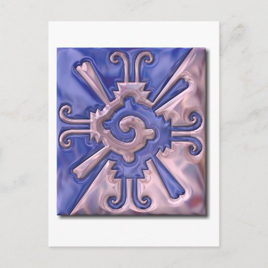 Myan Hunab Ku-glass Briefkaart (Voorkant)