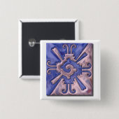 Myan Hunab Ku-glass Vierkante Button 5,1 Cm (Voorkant /achterkant)