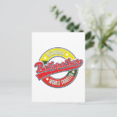 Myanmar backpacker world traveller logo briefkaart (Staand voorkant)