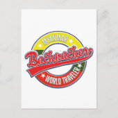Myanmar backpacker world traveller logo briefkaart (Voorkant)
