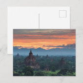 Myanmar, Bagan Sunrise Briefkaart (Voorkant / Achterkant)