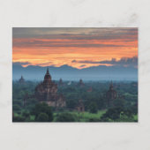 Myanmar, Bagan Sunrise Briefkaart (Voorkant)
