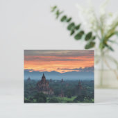 Myanmar, Bagan Sunrise Briefkaart (Staand voorkant)