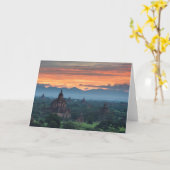 Myanmar, Bagan Sunrise Kaart (Gele Bloem)
