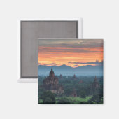 Myanmar, Bagan Sunrise Magneet (Voorkant / Achterkant)