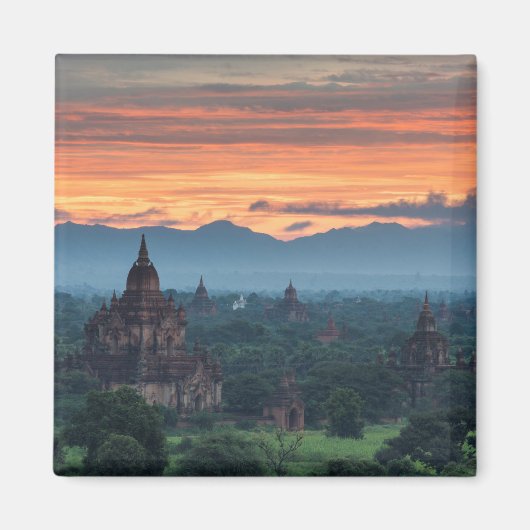 Myanmar, Bagan Sunrise Magneet (Voorkant)