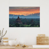 Myanmar, Bagan Sunrise Poster (Keuken)