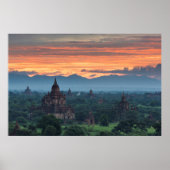 Myanmar, Bagan Sunrise Poster (Voorkant)