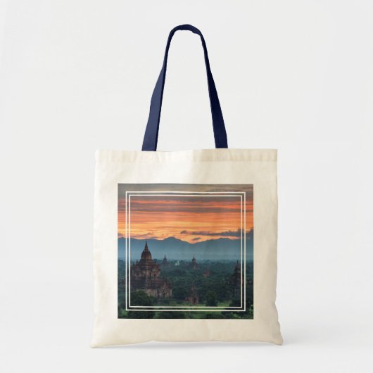 Myanmar, Bagan Sunrise Tote Bag (Voorkant)