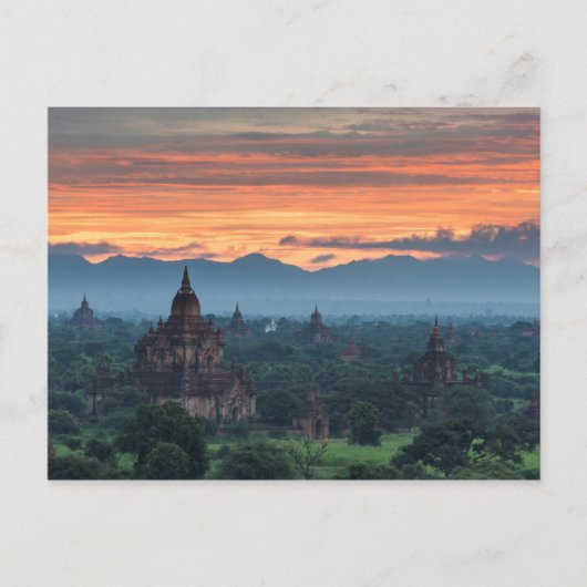 Myanmar, Bagan Zonsopgang Briefkaart (Voorkant)