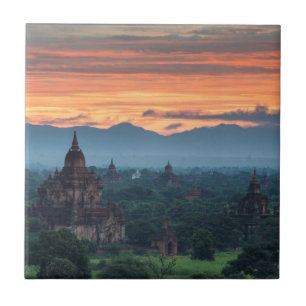 Myanmar, Bagan Zonsopgang Tegeltje