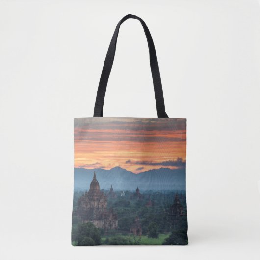 Myanmar, Bagan Zonsopgang Tote Bag (Voorkant)