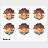 Myanmar Birma Myanmar Deutsch Deutschland Baum Ronde Sticker (Vel)