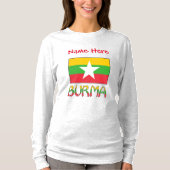 Myanmar Birma Vlag Rood Persoonlijke Dames- T-shirt (Voorkant)
