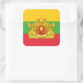 Myanmar / Birmaanse vlag & staatszegel Sticker (Tas)